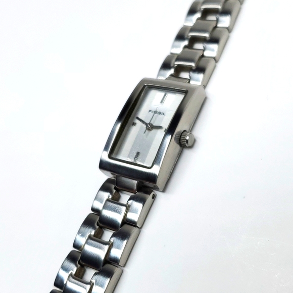 Fossil Watch ES1107 F² Silver Steel Wristband White Face Watch - Picture 5 of 16